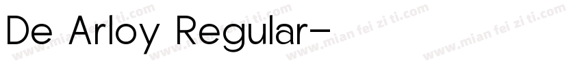 De Arloy Regular字体转换
